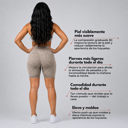 Leggings Push Up Corto EIVANA™ - MARRÓN