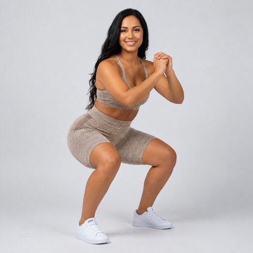 Leggings Push Up Corto EIVANA™ - MARRÓN