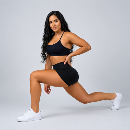 Leggings Push Up Corto EIVANA™ - NEGRO