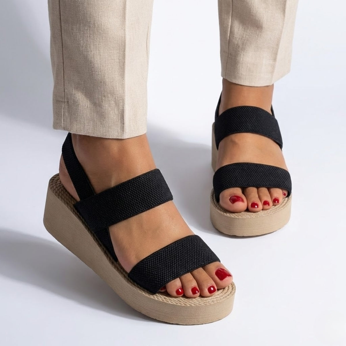 Sandália Plataforma Elegante Flex